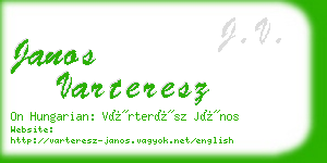 janos varteresz business card